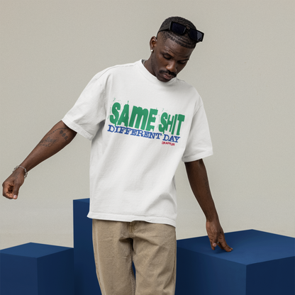 Different Premium White Oversized Typography Printed T-shirt