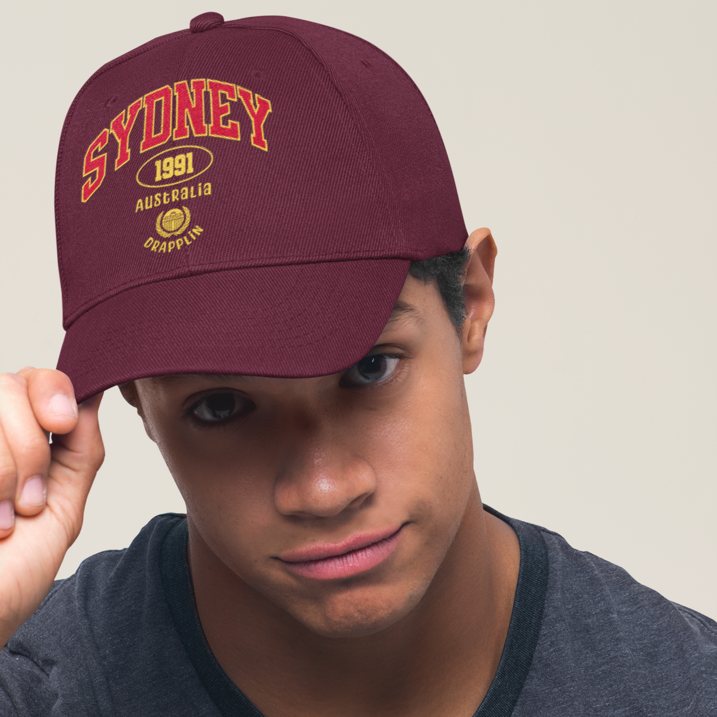 Unisex Sydney Premium Maroon Baseball Cap