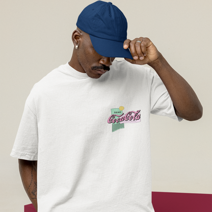 Coca-Cola Premium White Oversized Typography Back Printed T-shirt