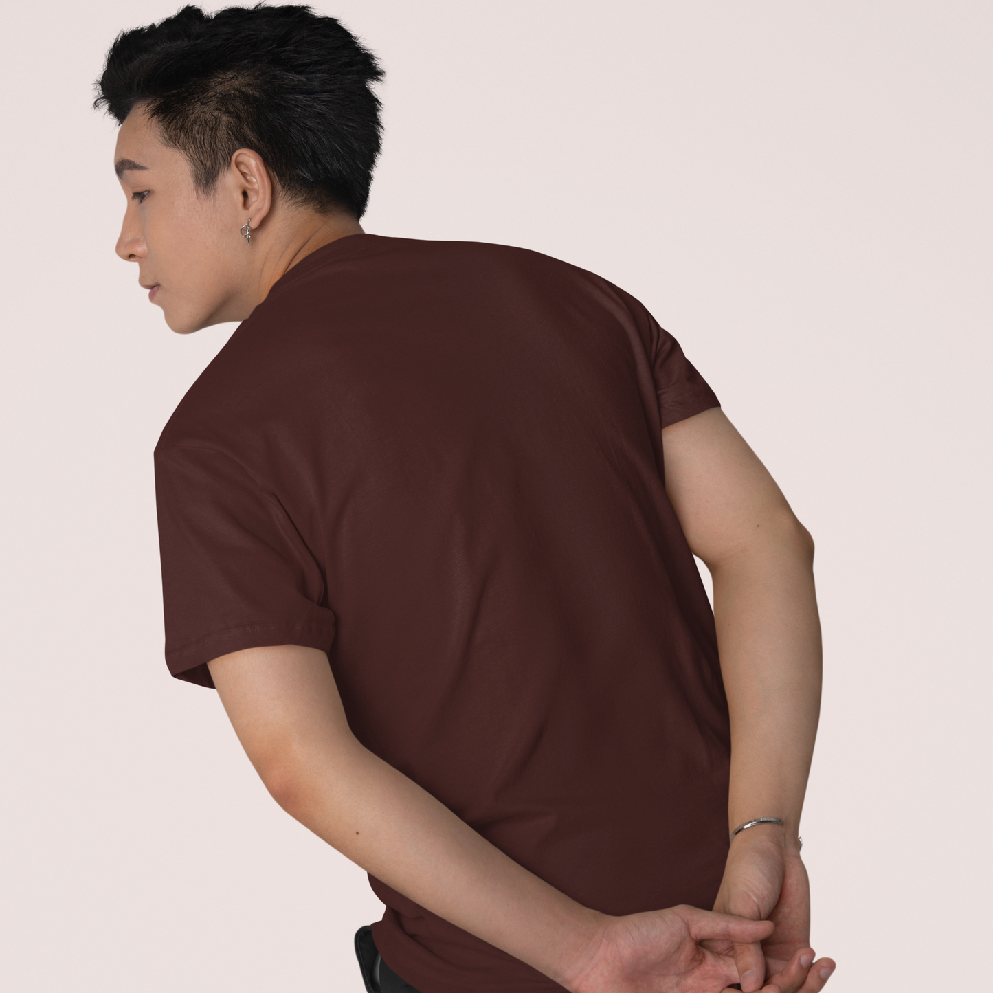 Thrill Seekers Brown Crew Neck Graphic Printed T-shirt