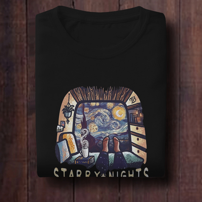 Solitude Black Woman Regular Fit Printed T-shirt