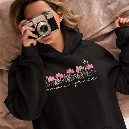 Grow Black Woman Regular Typographic Printed Hoodie