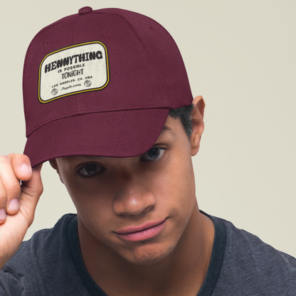 Unisex Hennything Premium Patch Maroon Baseball Cap