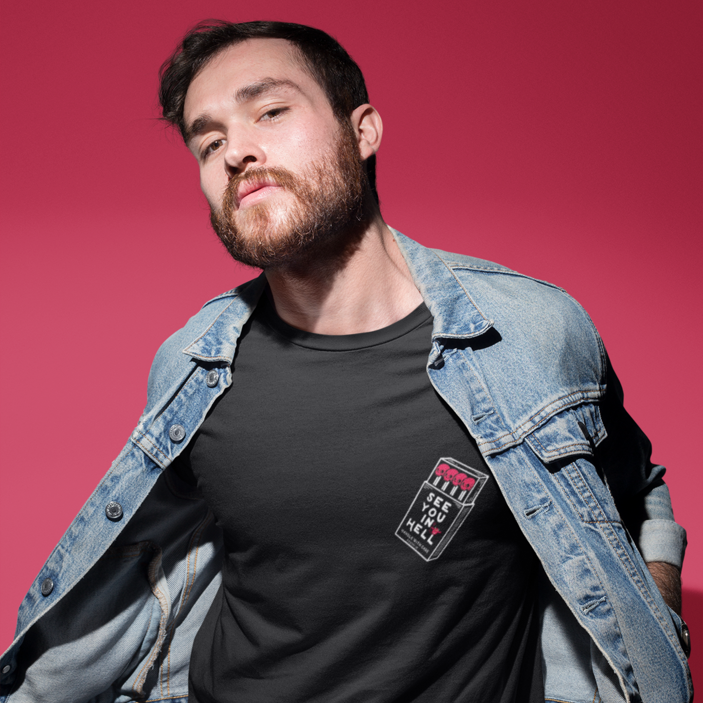 Hell Black Crew Neck Graphic Printed T-shirt