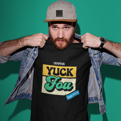 Yuck Fou Black Crew Neck Graphic Printed T-shirt