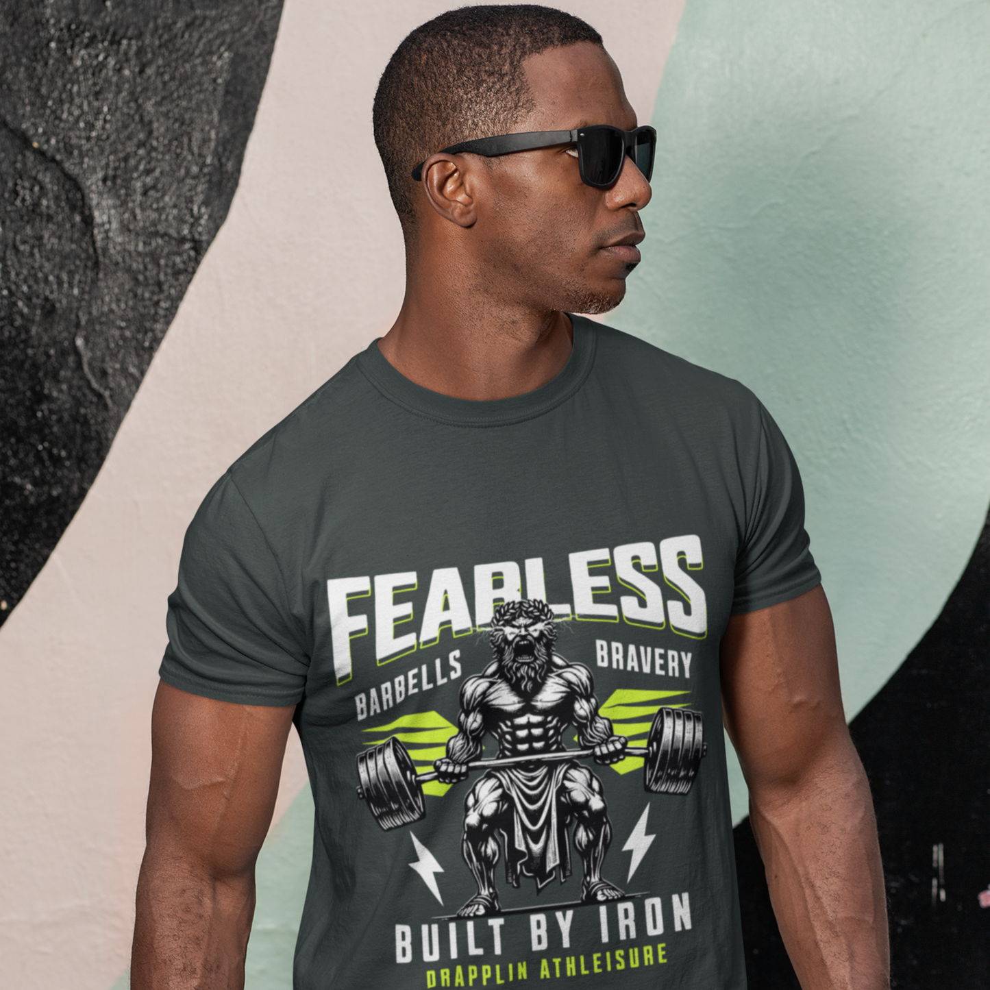 Fearless Steel Grey Crew Neck Graphic Printed T-shirt