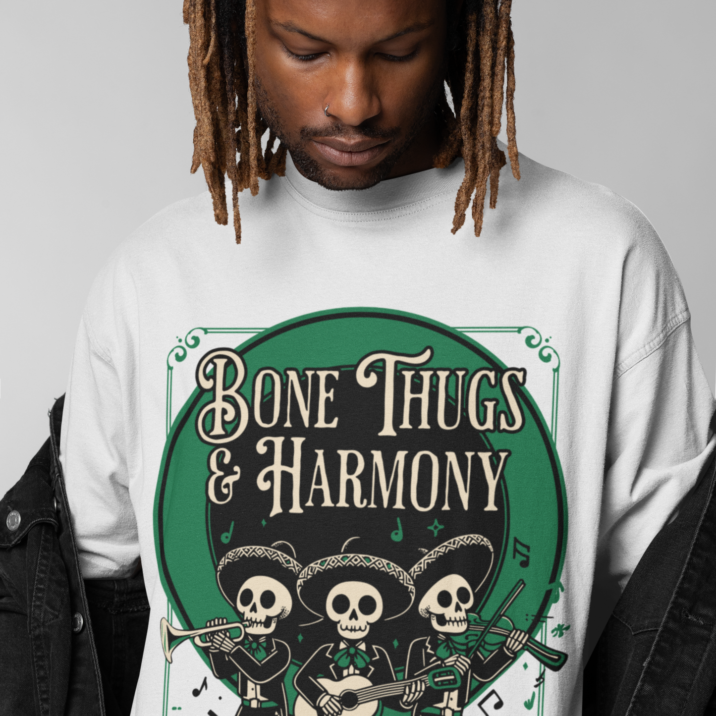 Thugs Premium White Oversized Printed T-shirt