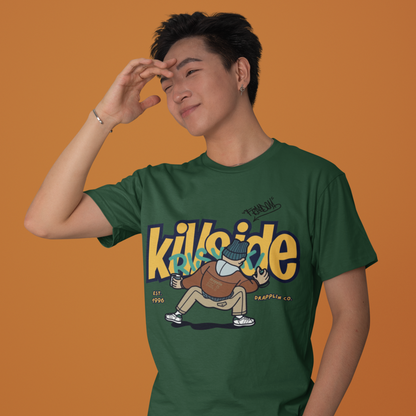 Killside Forest Green Crew Neck Graphic Printed T-shirt