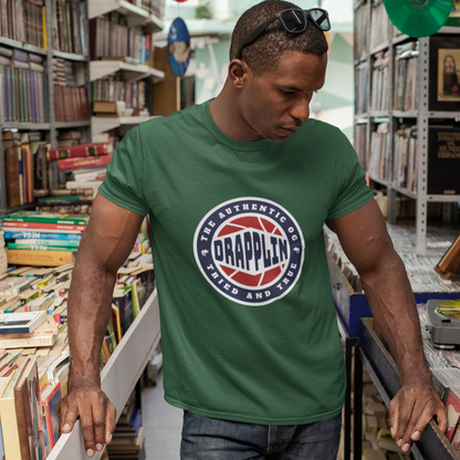 Drapplin Basketball Forest Green Crew Neck Graphic Printed T-shirt