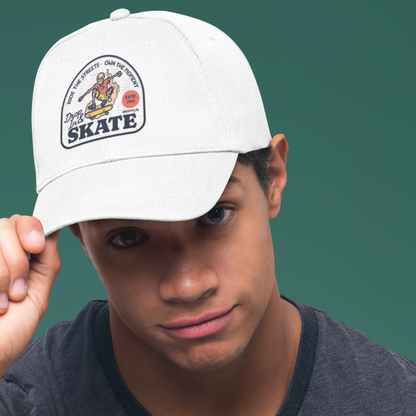 Unisex Skate Premium White Baseball Cap