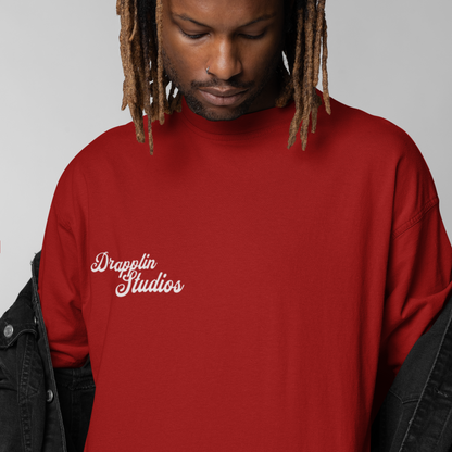 Surprises Premium Red Oversized Typography Back Printed T-shirt