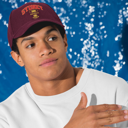 Unisex Sydney Premium Maroon Baseball Cap