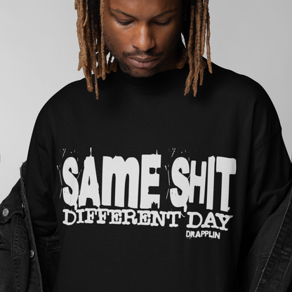 Different Premium Black Oversized Typography Printed T-shirt