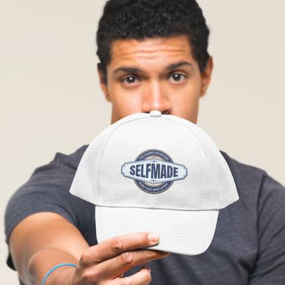 Unisex Selfmade Premium White Baseball Cap