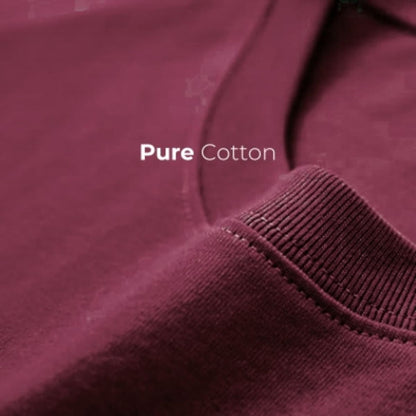 Drapplin Loungewear 280 GSM Unisex Oversized Maroon Printed T-shirt