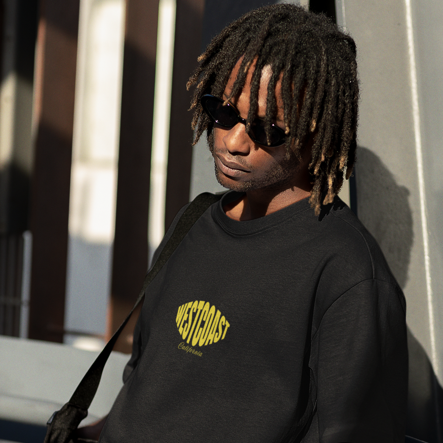 Westcoast Premium Black Oversized Typography Back Printed T-shirt