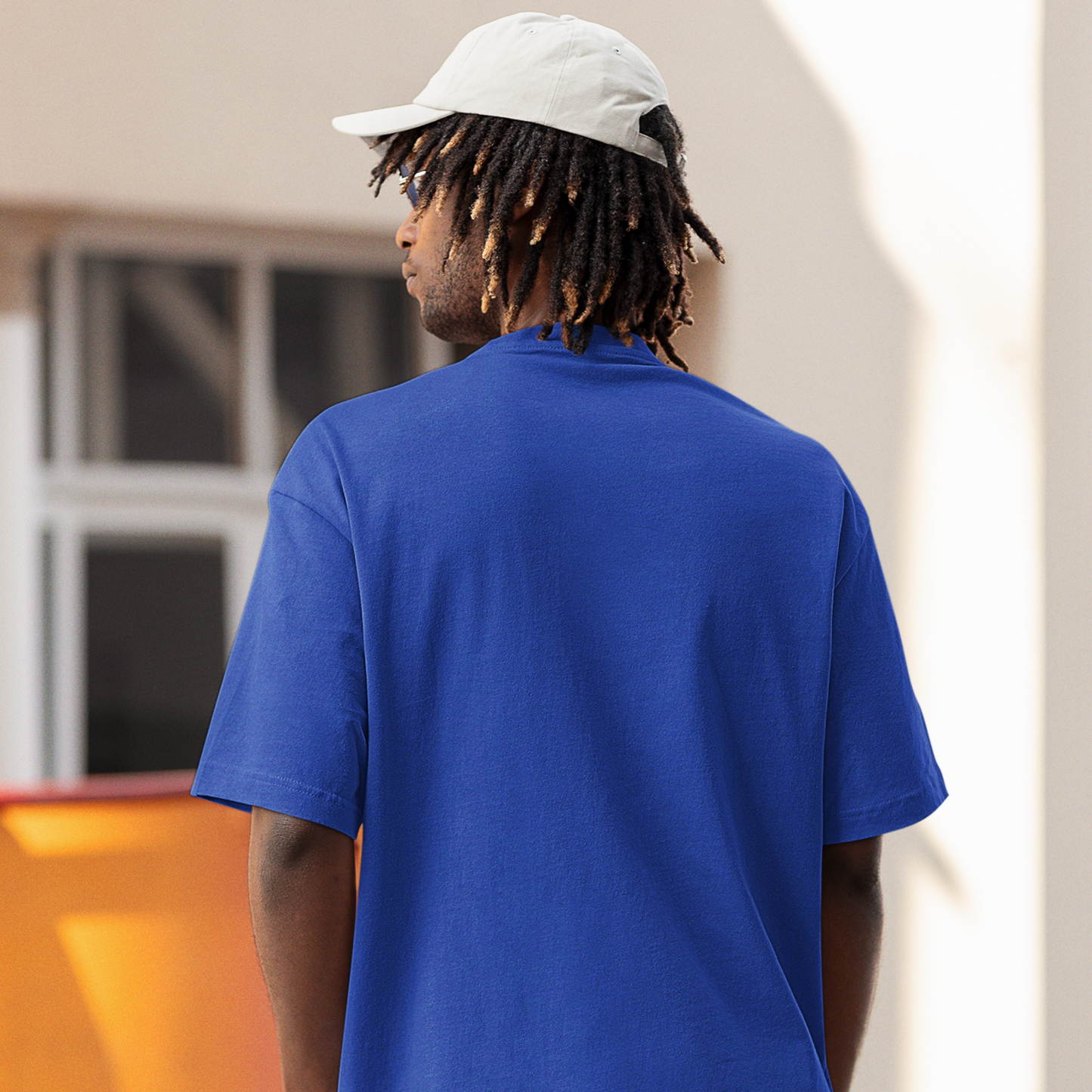 Different Premium Royal Blue Oversized Typography Printed T-shirt