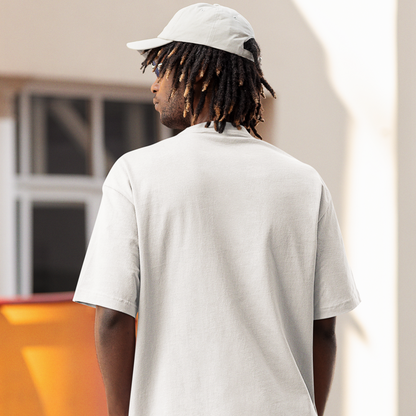 Drapplin Finest Premium White Oversized Printed T-shirt