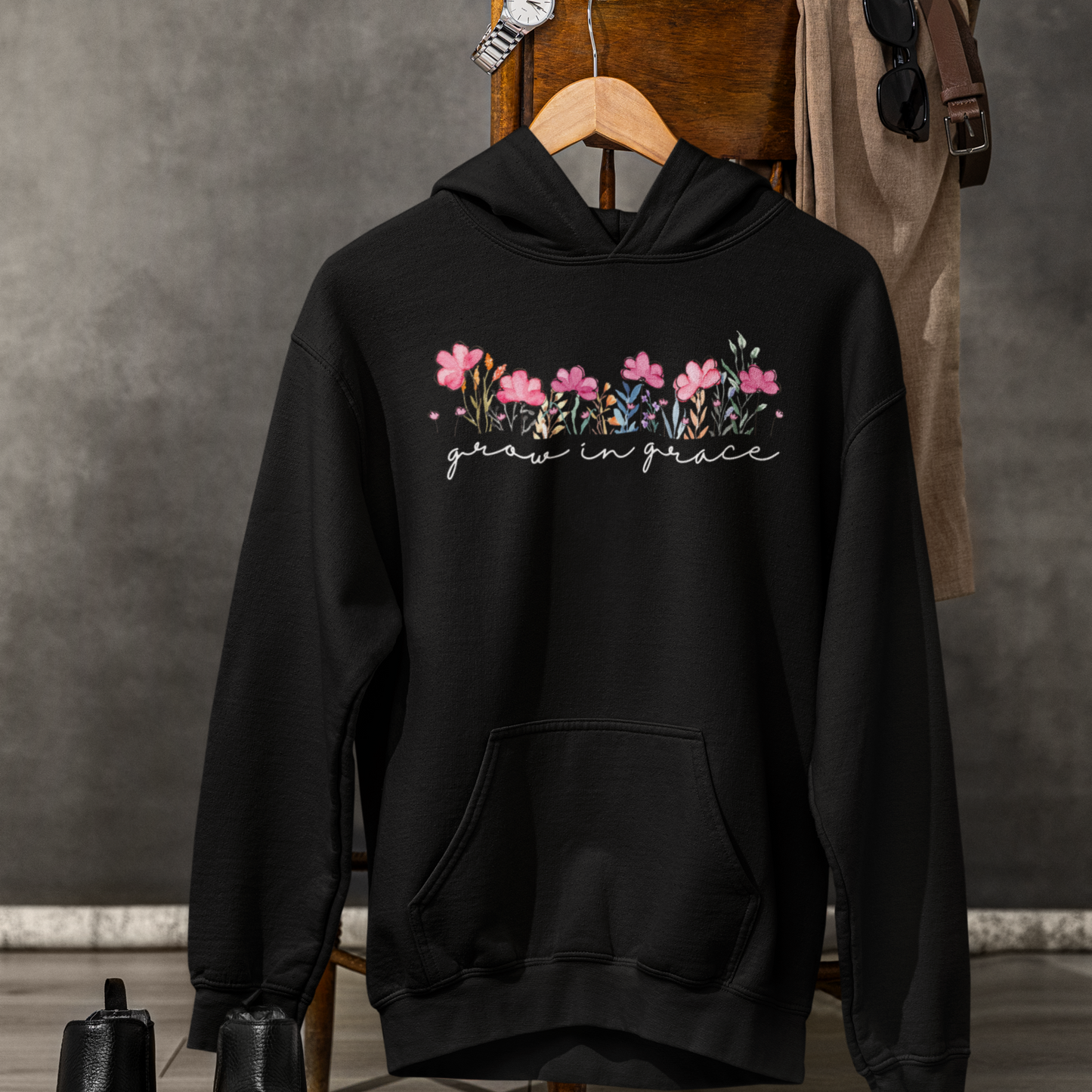 Grow Black Woman Regular Typographic Printed Hoodie