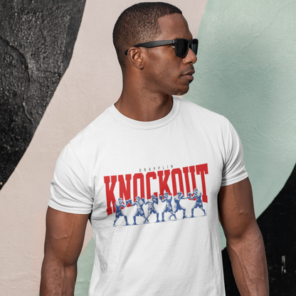 Knockout Premium White Crew Neck Graphic Printed T-shirt