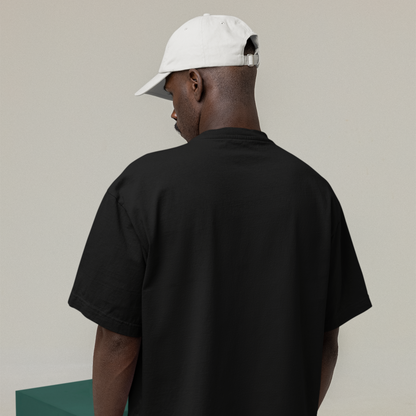 Different Premium Black Oversized Typography Printed T-shirt