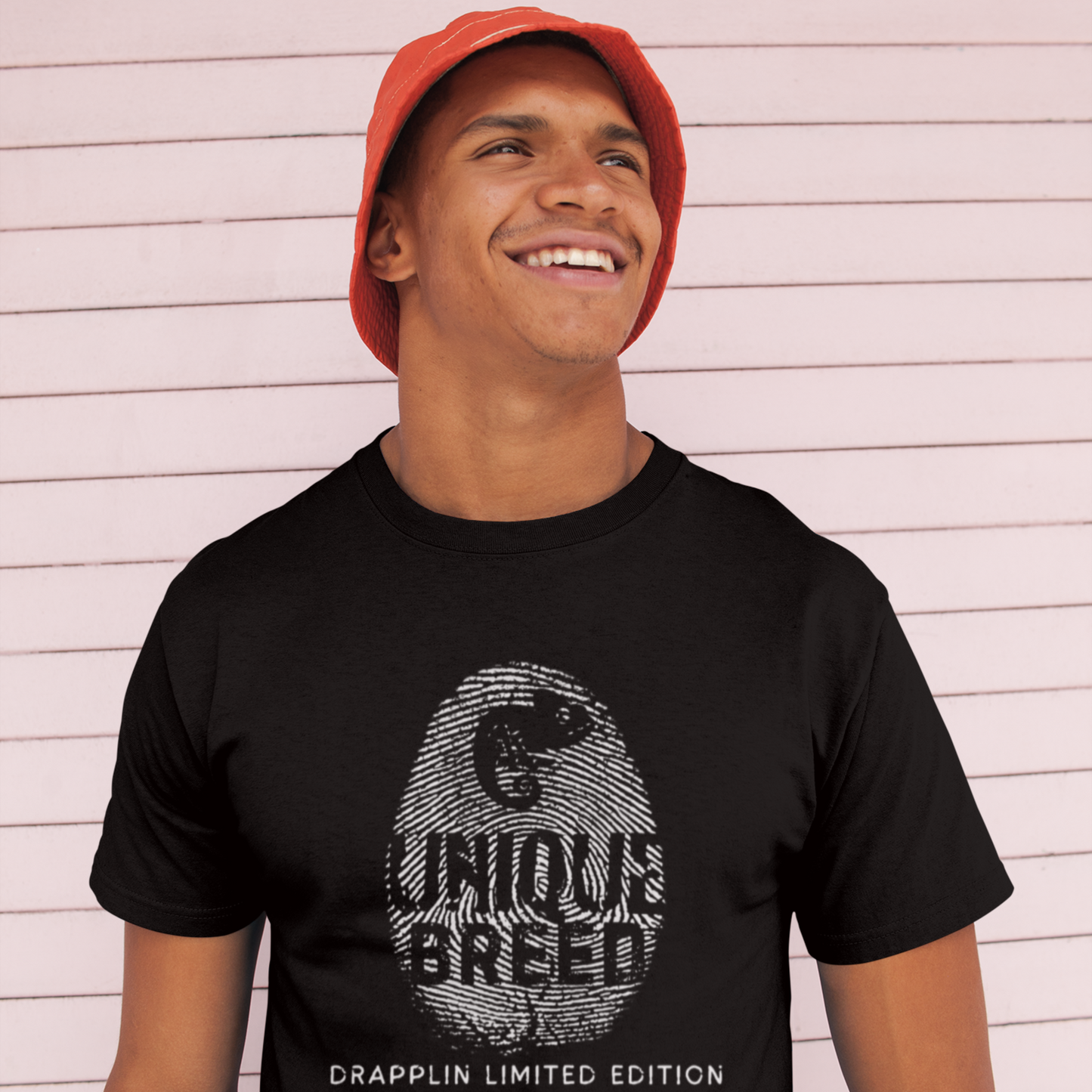 Unique Breed Black Crew Neck Graphic Printed T-shirt