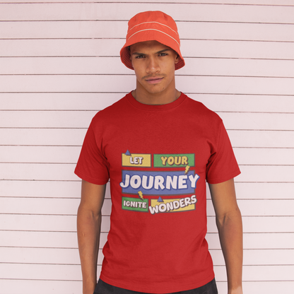 Ignite Red Crew Neck Graphic Printed T-shirt