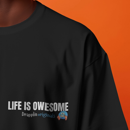 Carpediem Premium Black Oversized Typography Back Printed T-shirt