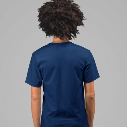 Yuck Fou Navy Blue Crew Neck Graphic Printed T-shirt