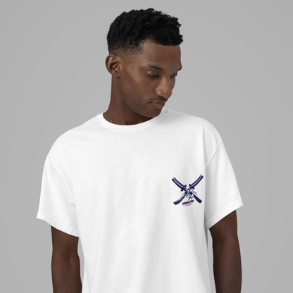 Samurai Premium White Oversized Typography Back Printed T-shirt