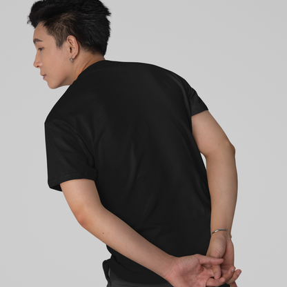 Thrill Seekers Black Crew Neck Graphic Printed T-shirt