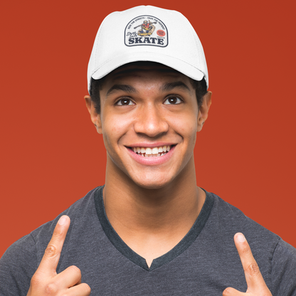 Unisex Skate Premium White Baseball Cap