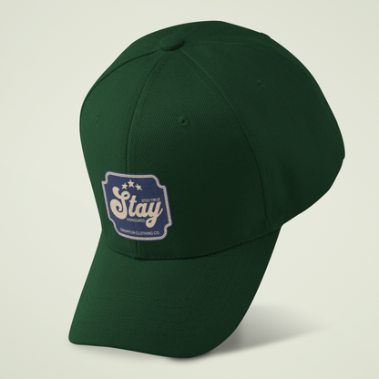Unisex Stay Patch Premium Green Baseball Cap