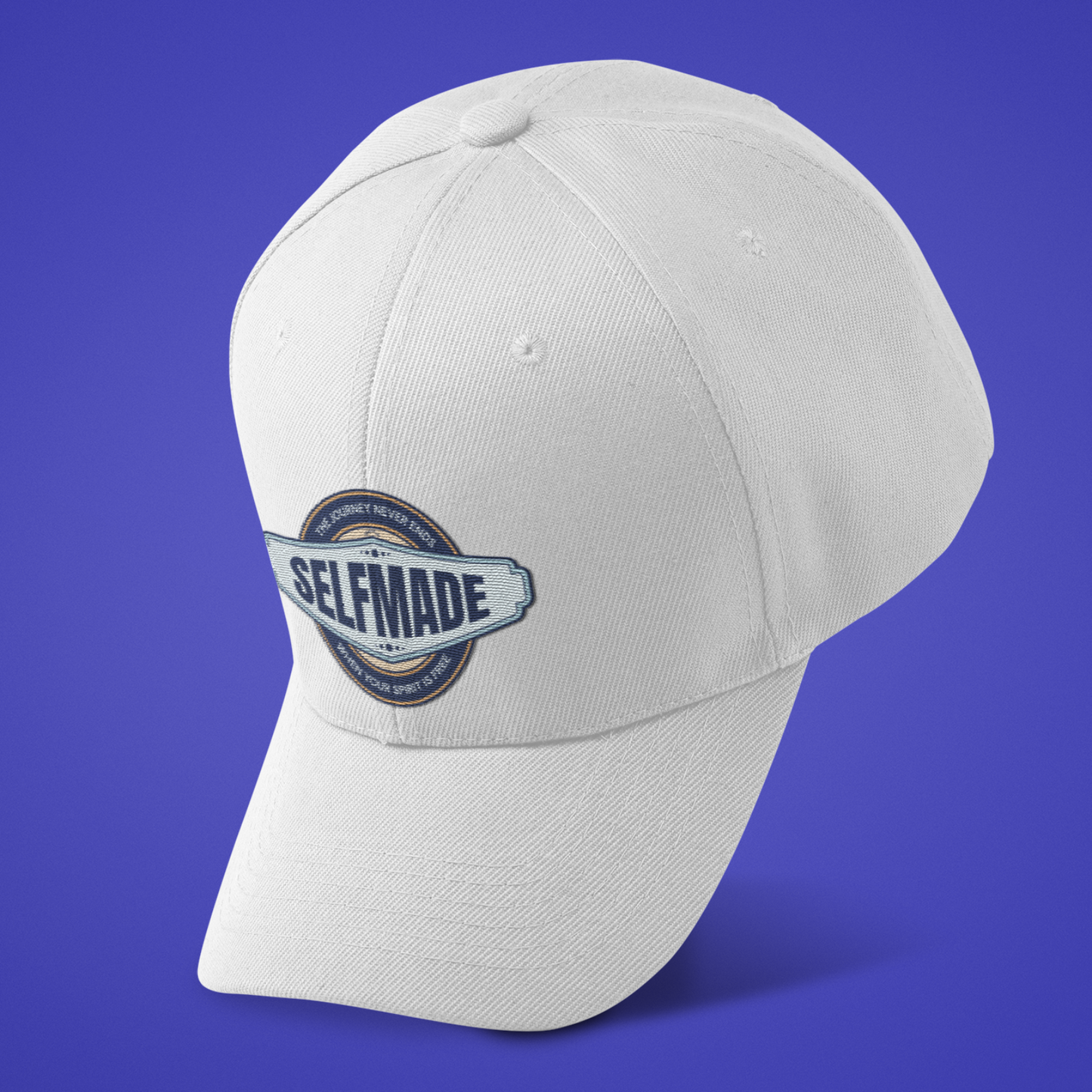 Unisex Selfmade Premium White Baseball Cap