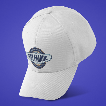 Unisex Selfmade Premium White Baseball Cap
