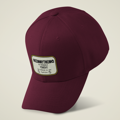 Unisex Hennything Premium Patch Maroon Baseball Cap