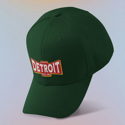 Unisex Detroit Patch Premium Green Baseball Cap