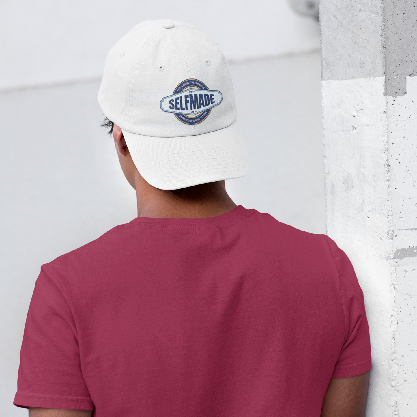 Unisex Selfmade Premium White Baseball Cap