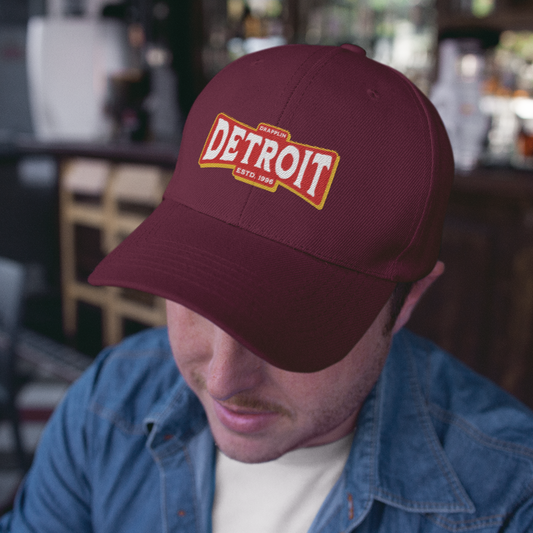Unisex Detroit Patch Premium Maroon Baseball Cap