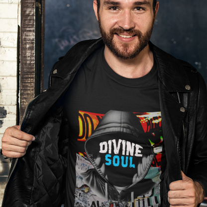 Divine Soul Black Crew Neck Graphic Printed T-shirt