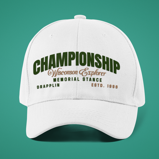 Unisex Championship Premium White Baseball Cap