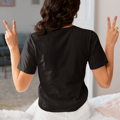 Moonchild Woman Black Relaxed Fit Printed T-shirt