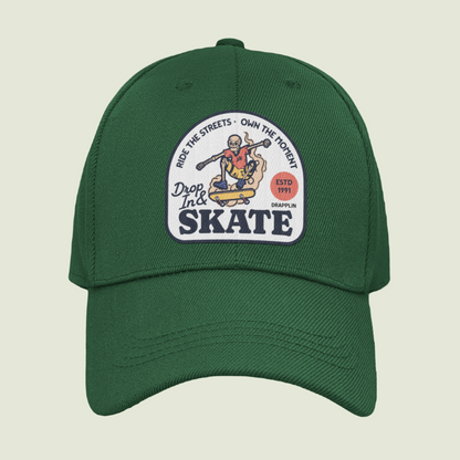 Unisex Skate Premium Green Baseball Cap
