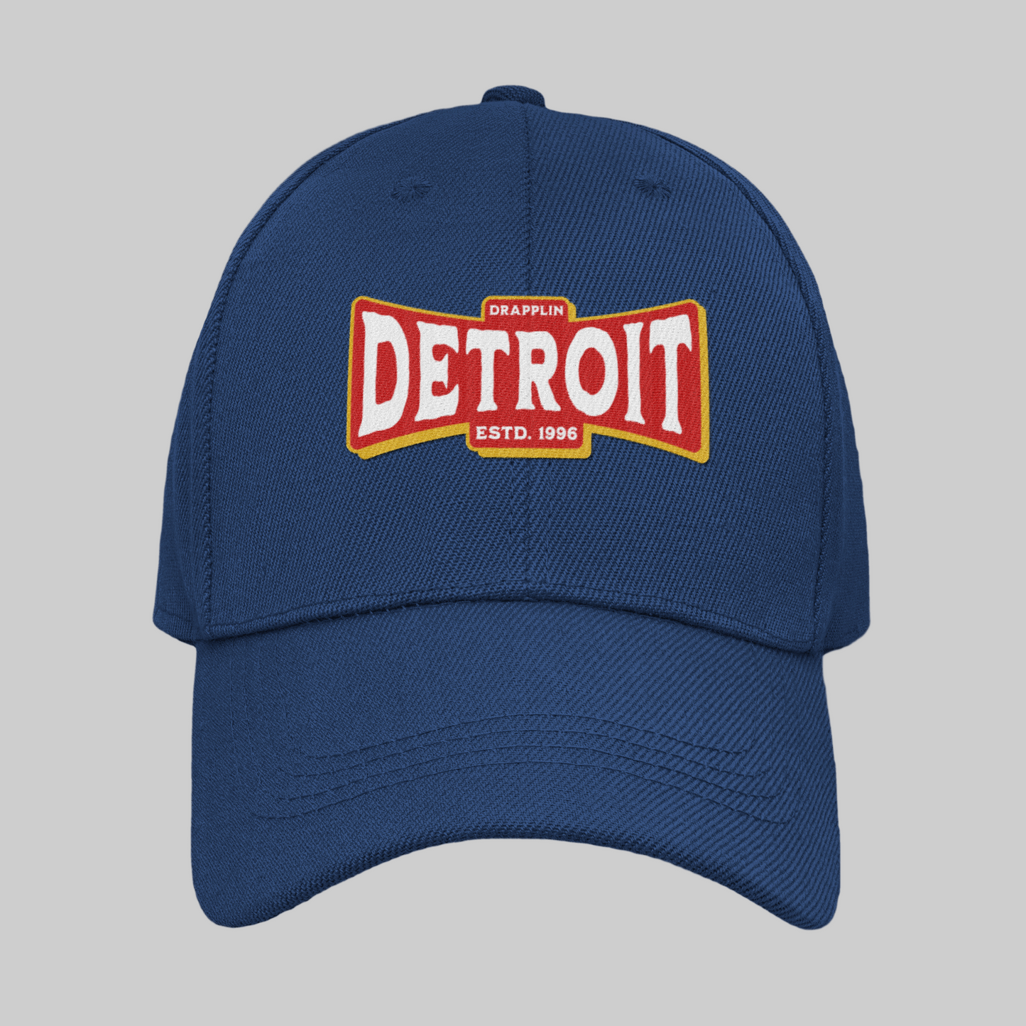 Unisex Detroit Patch Premium Navy Blue Baseball Cap