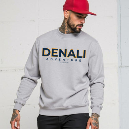 Denali Grey Unisex Regular Printed Sweatshirt