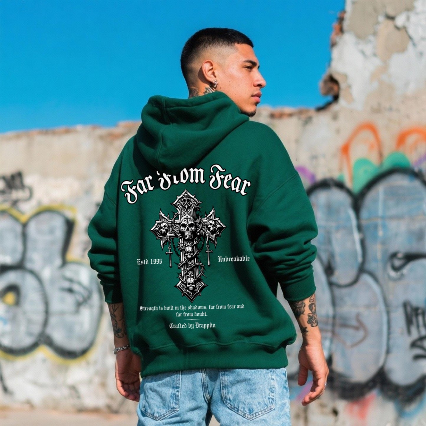 Fear Heavyweight Premium Oversized Printed Hoodie
