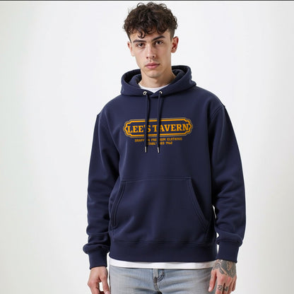 Tavern Unisex Regular Fit Navy Blue Printed Hoodie