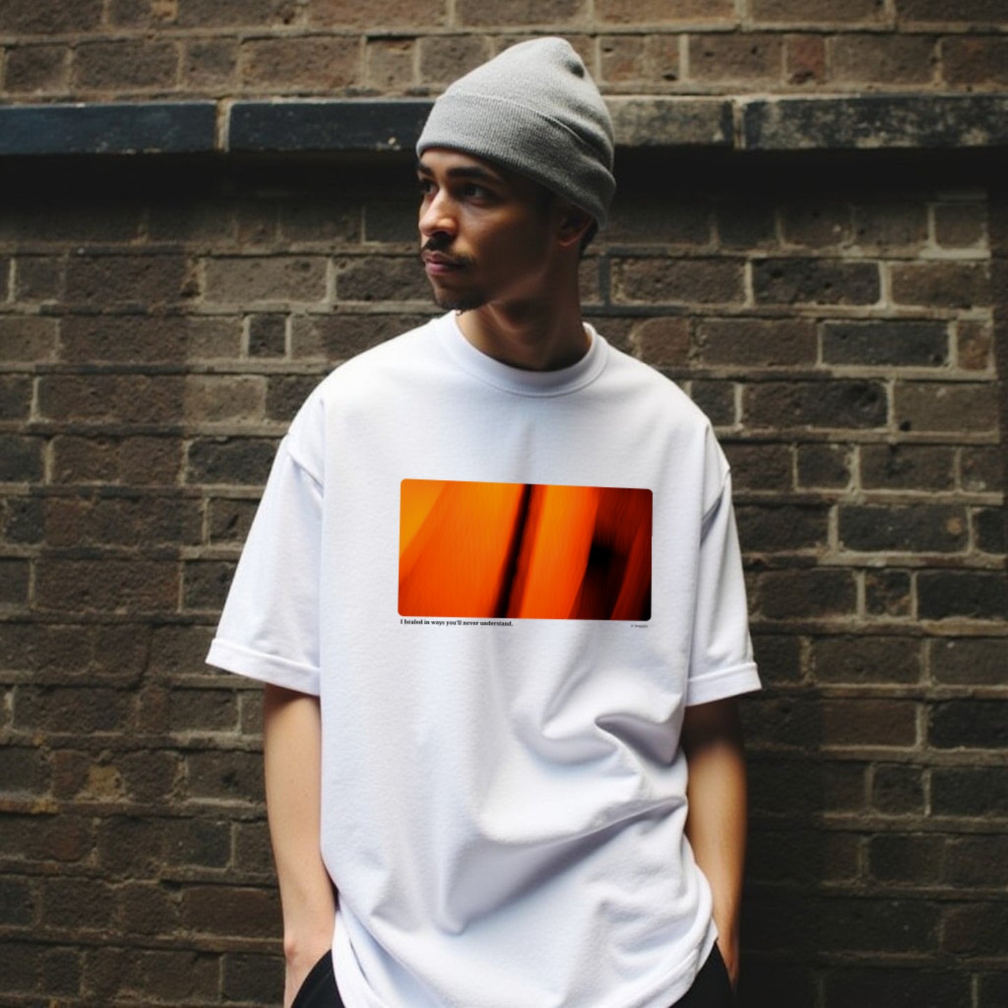 Healed White Premium Oversized Printed T-shirt