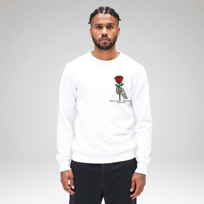 Amor White Unisex Premium Regular Printed Sweatshirt