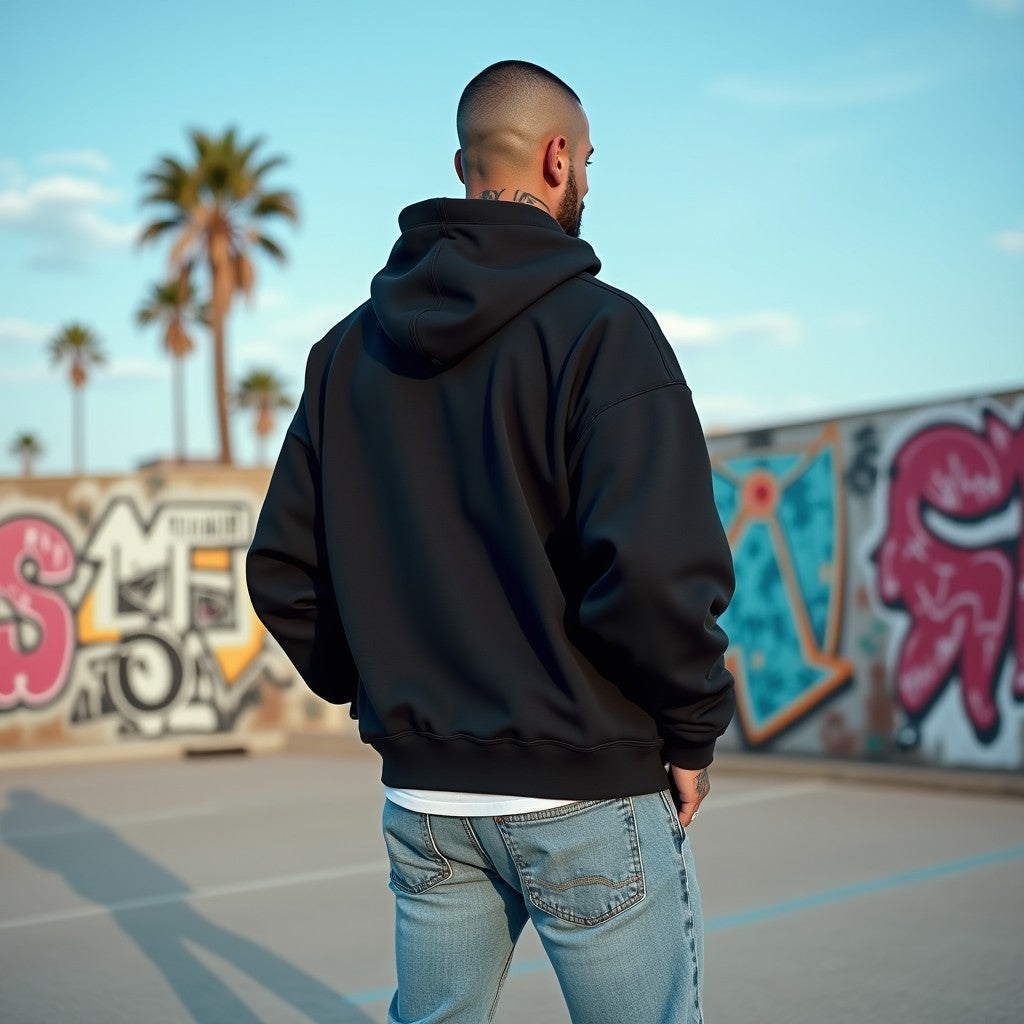 Drapplin Originals Premium Unisex Black Oversized Hoodie